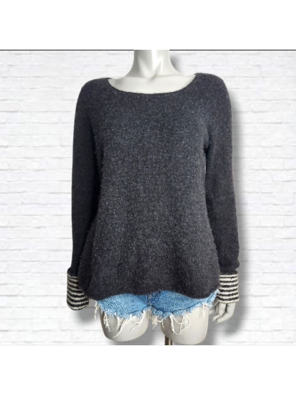 Stewart + Brown CSHMR 100% Mongolian Cashmere Scoopneck Sweater Size L